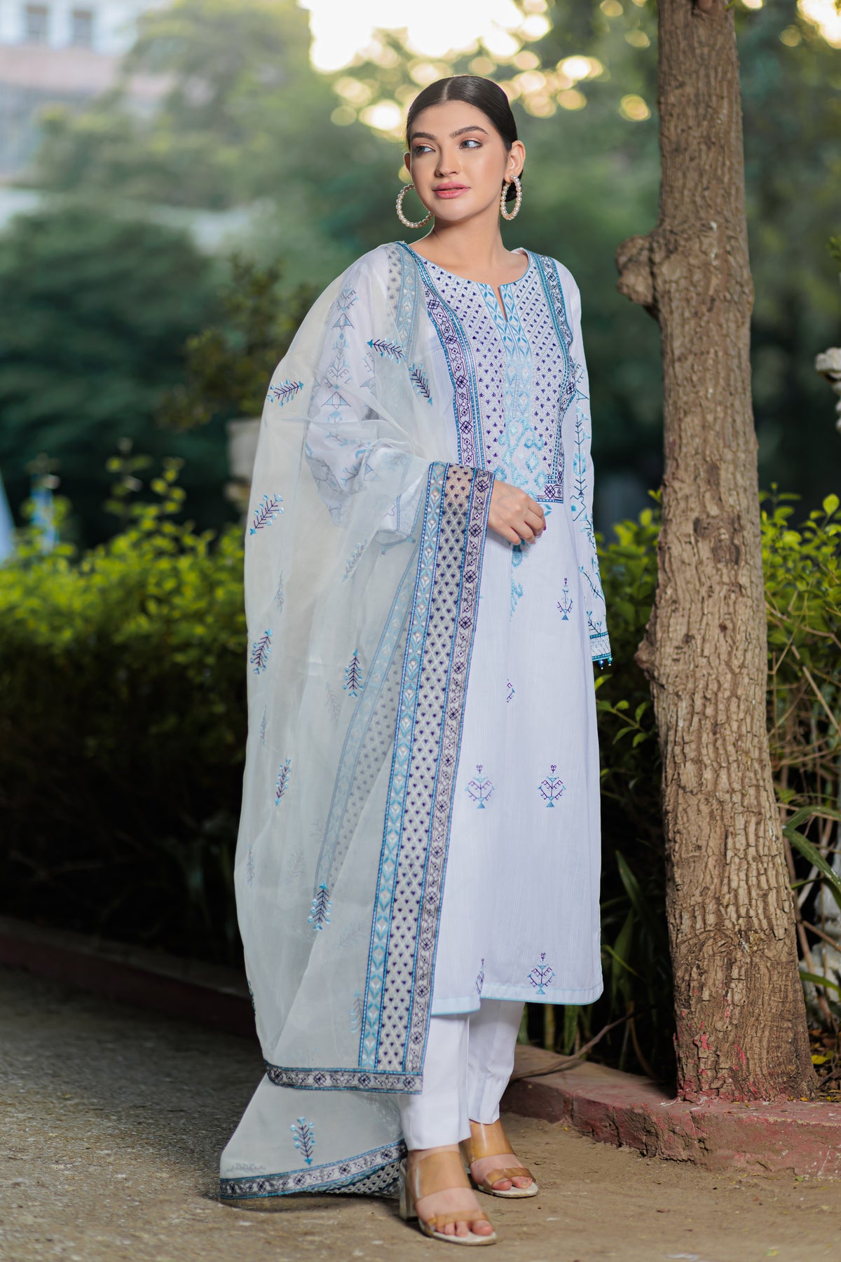 Ikkat with ethnic